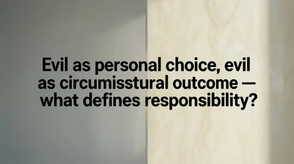 philosophical questions about good and evil image