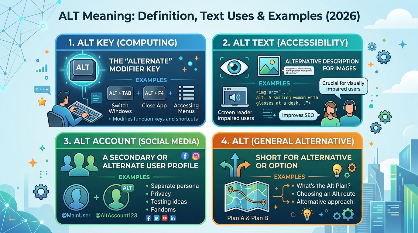 ALT Meaning: Definition, Text Uses & Examples (2026)