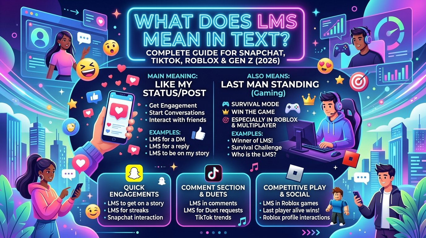 What Does LMS Mean in Text? Complete Guide for Snapchat, TikTok, Roblox & Gen Z (2026)