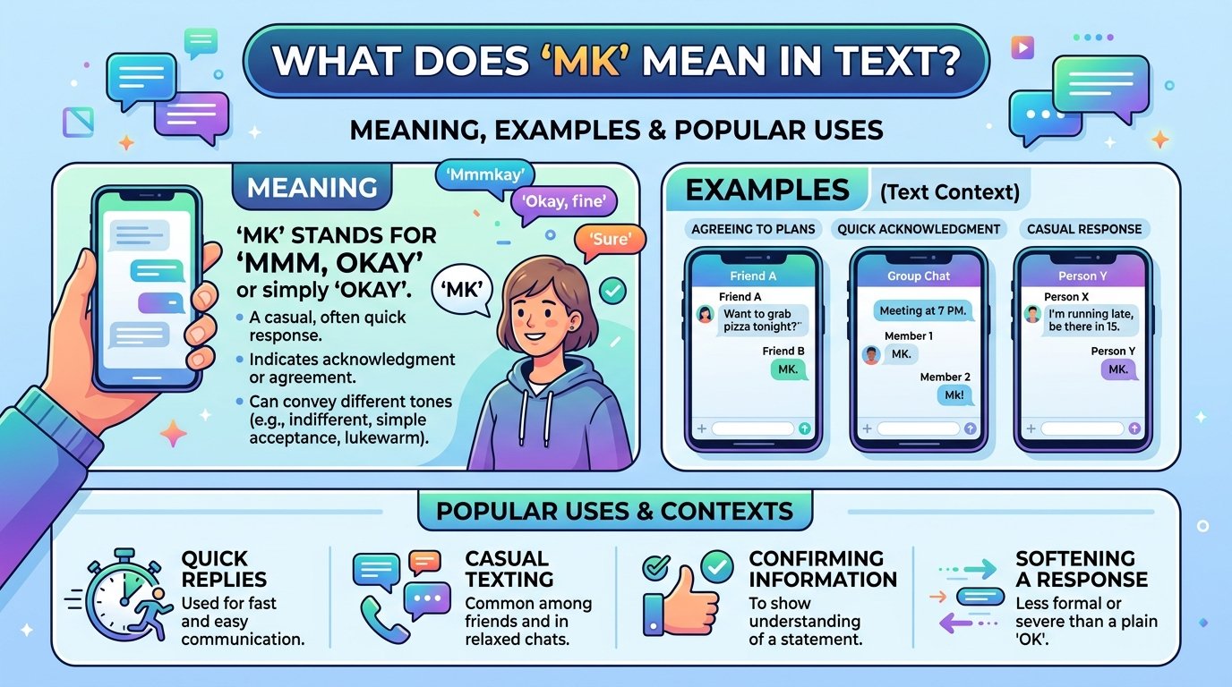 What Does MK Mean in Text? Mk Meaning, Examples & Popular Uses