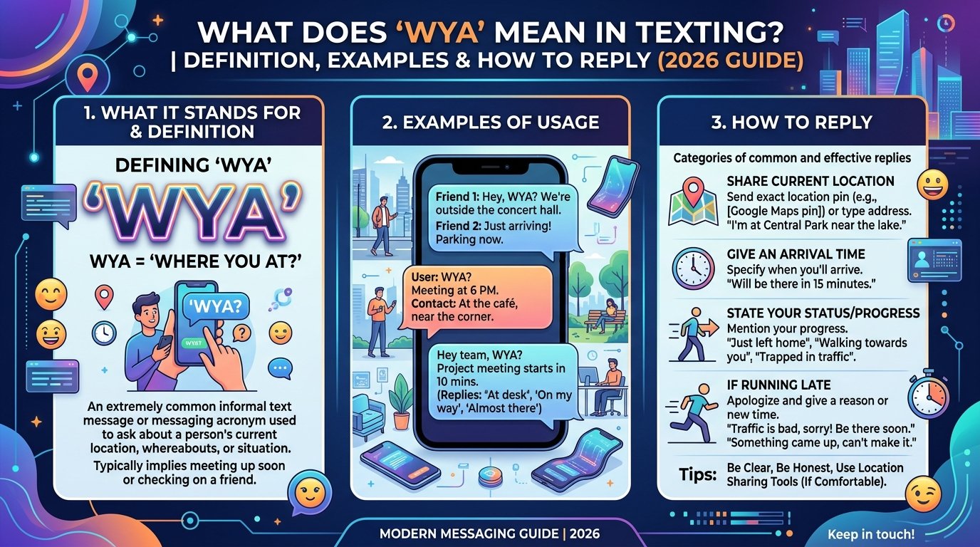 WYA Meaning: What does wya mean in texting? Definition, Examples & How to Reply (2026)