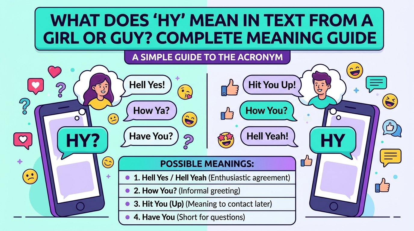 What Does HY Mean in Text from a Girl or Guy? Complete Meaning Guide